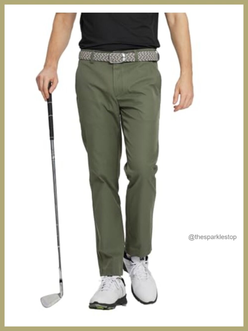 Men's Golf Pants Quick Dry Stretch Lightweight 5 Pockets Water-Resistant Casual